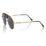 Frankie Morello Brown Metallic Sunglass for Men Frankie Morello Light Gray