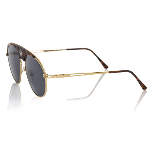 Frankie Morello Brown Metallic Fiber Men Sunglass Frankie Morello