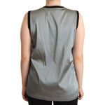 Dolce & Gabbana Silver Round Neck Sleeveless Casual Tank Top WOMAN TOPS AND SHIRTS