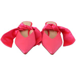 GIA COUTURE Pink Leather Lace Up Kitten Heels Pumps Shoes