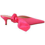 GIA COUTURE Pink Leather Lace Up Kitten Heels Pumps Shoes