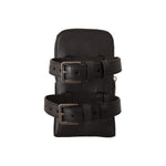 Dolce & Gabbana Black Leather Purse Double Belt Strap Multi Kit Wallet