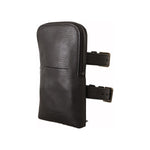 Dolce & Gabbana Black Leather Purse Double Belt Strap Multi Kit Wallet