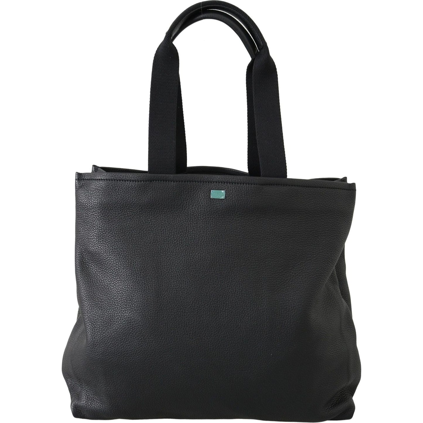 Dolce & Gabbana Black Leather Travel Shopping Gym #DGFAMILY Tote Bag MAN TOTE