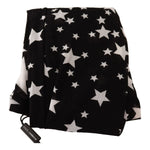 Dolce & Gabbana Black White Stars Print Nylon Stockings