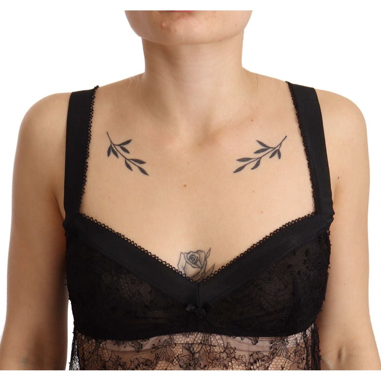 优雅黑色真丝内衣衬裙