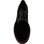 Dolce & Gabbana Black Velvet Exotic Leather Shoes