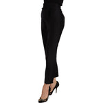 Dsquared² Black Wool High Waist Skinny Women Pants