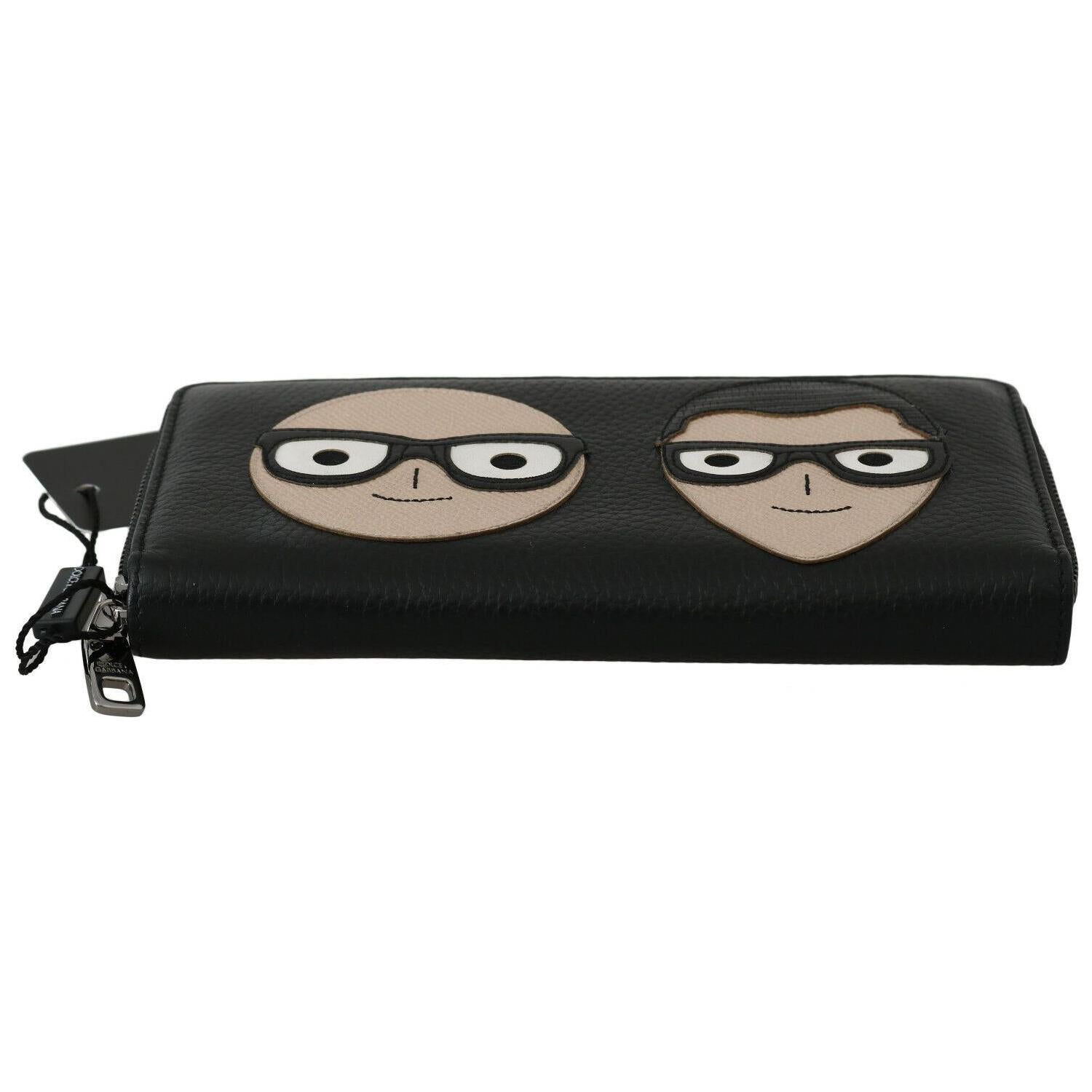 优雅黑色皮革欧式钱包