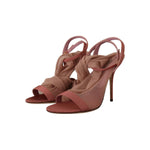 Dolce & Gabbana Pink Tulle Stretch Ankle Strap Sandals Shoes