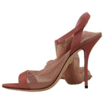 Dolce & Gabbana Pink Tulle Stretch Ankle Strap Sandals Shoes