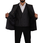 Dolce & Gabbana Gray Double Breasted 2 Piece SICILIA Blazer