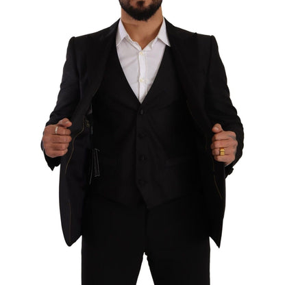 Dolce & Gabbana Black Slim Fit 2 Piece SICILIA Blazer