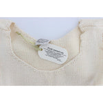 PINK MEMORIES Beige Cotton Blend Knitted Sleeveless Sweater SIG30256-1