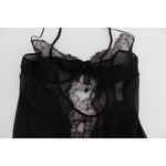 Dolce & Gabbana Black Silk Lace Babydoll Lingerie Top