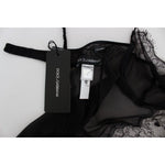 Dolce & Gabbana Black Silk Lace Babydoll Lingerie Top