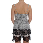Dolce & Gabbana Black Silk Lace Babydoll Lingerie Top