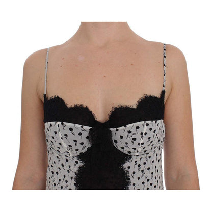 Dolce & Gabbana Black Silk Lace Babydoll Lingerie Top