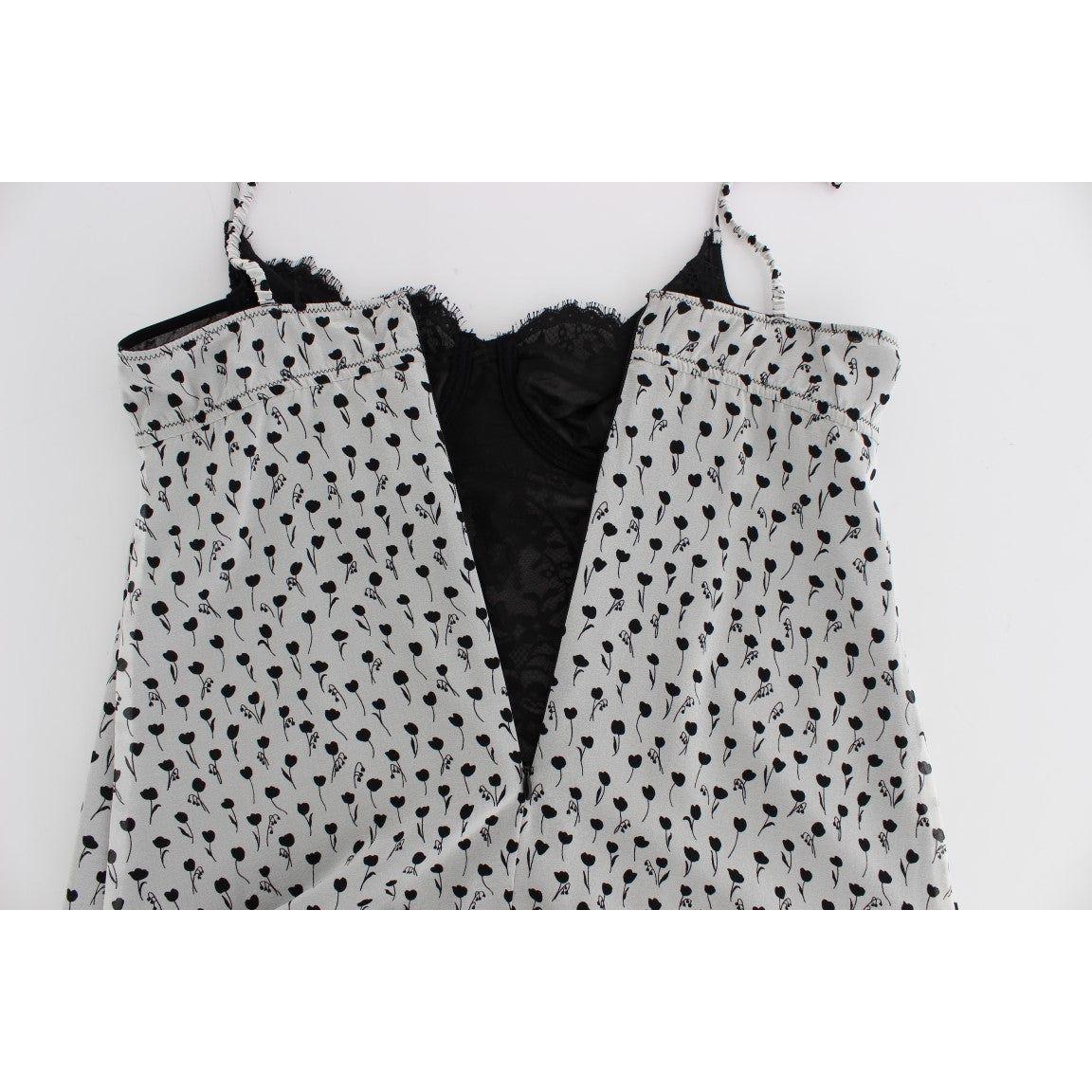 优雅花卉蕾丝真丝衬裙