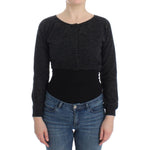 Ermanno Scervino Gray Knit Wool Cardigan Sweater