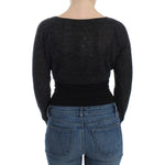 Ermanno Scervino Gray Knit Wool Cardigan Sweater