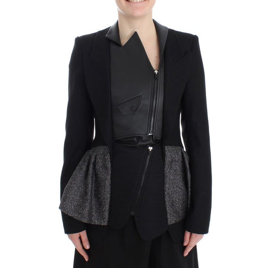 KAALE SUKTAE Black Short Blazer Coat Biker Jacket