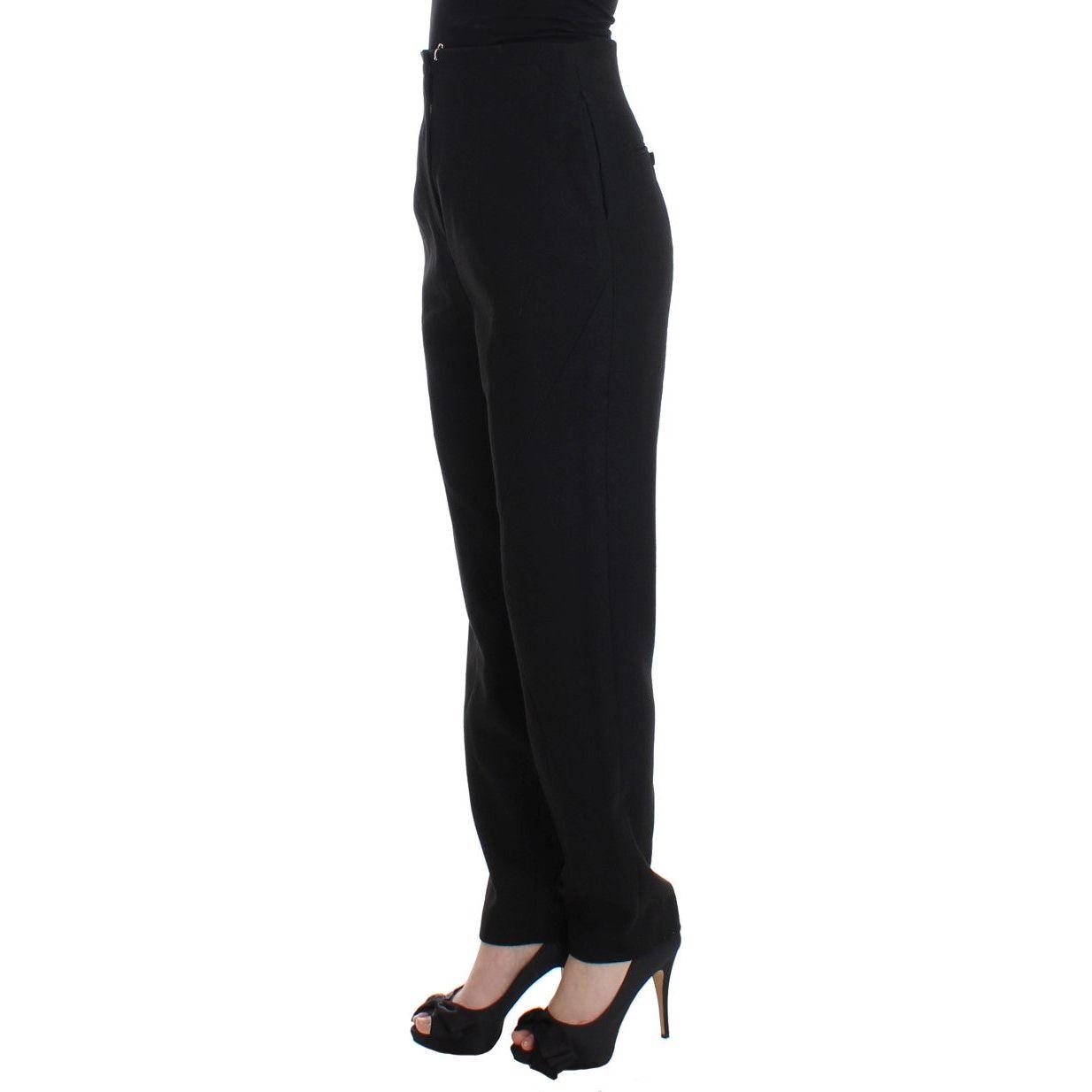 KAALE SUKTAE Black High Waist Straight Slim Dress Pants Jeans & Pants