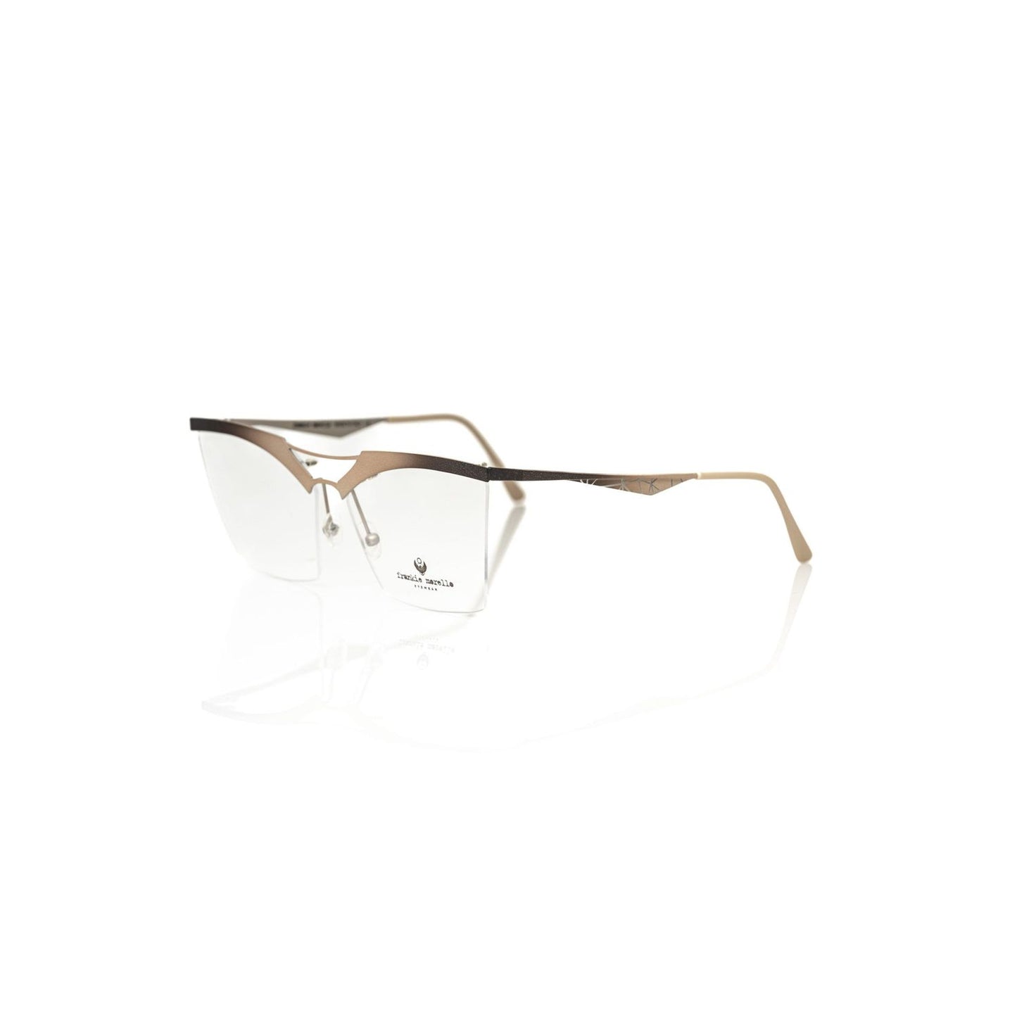 Frankie Morello Gold Metallic Fibre Glasses Frame