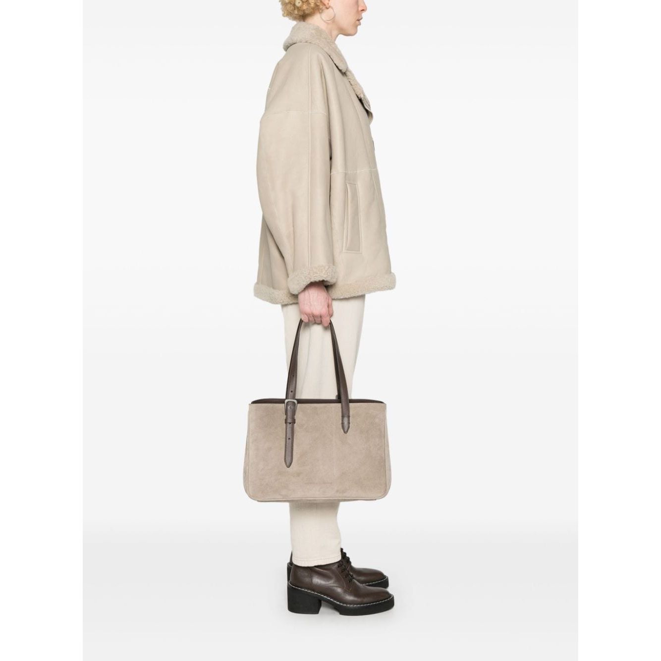 Brunello Cucinelli light brown/cedar calf suede Bag Handbag Brunello Cucinelli