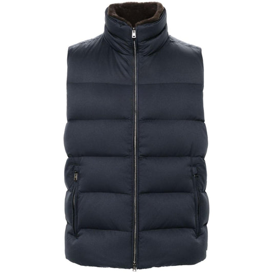 Herno Jackets Blue Vests Herno