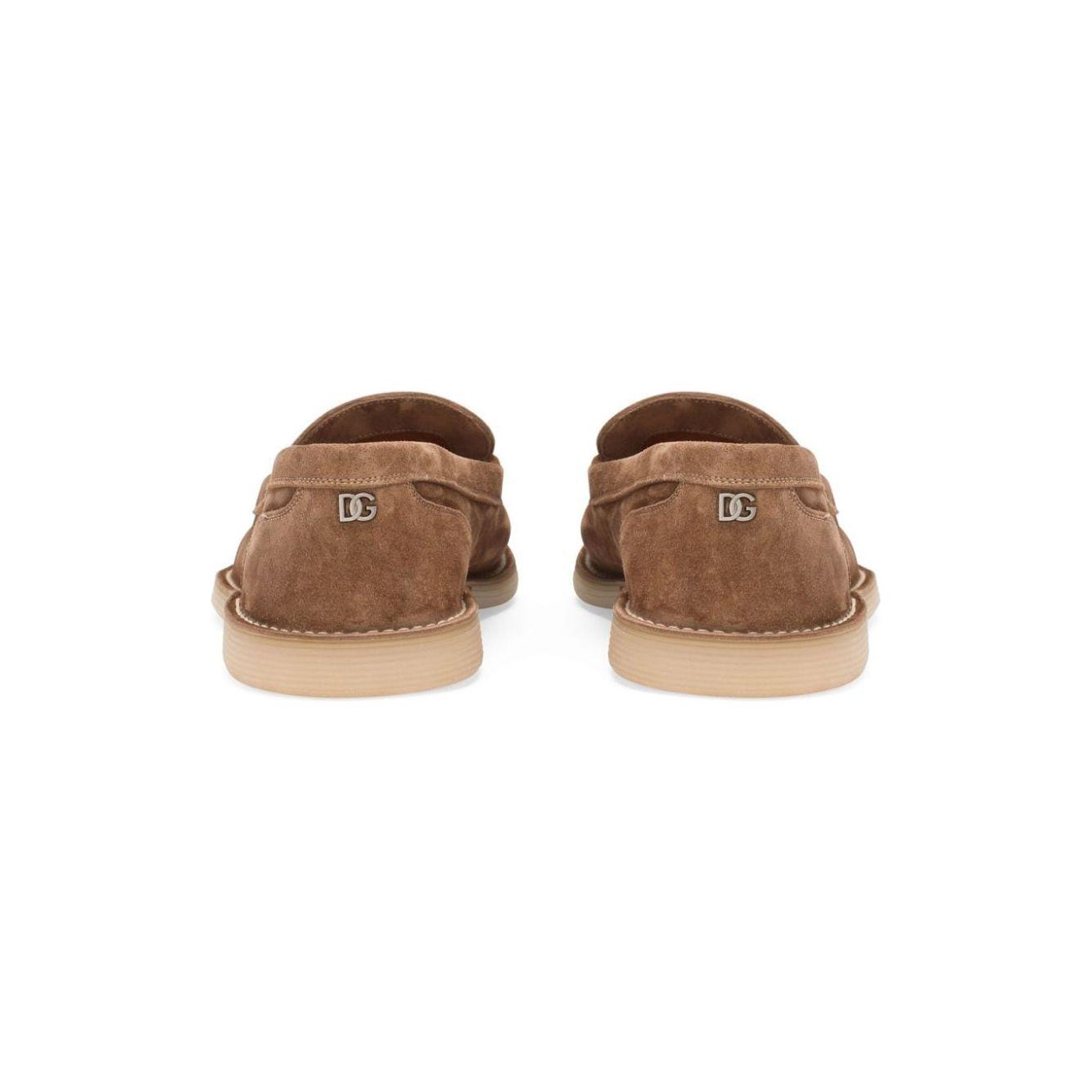 Dolce & Gabbana Flat shoes Beige Moccasins Dolce & Gabbana