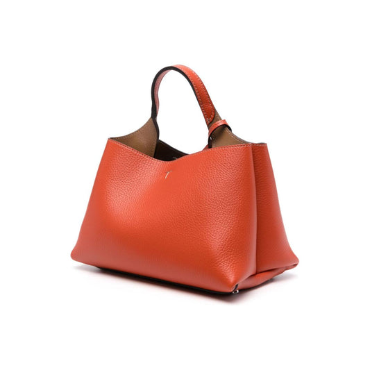 Tod's burnt orange calf leather grained texture Bag Shopper Tod'S