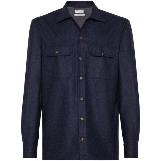 Brunello Cucinelli Shirts Blue Shirts Brunello Cucinelli