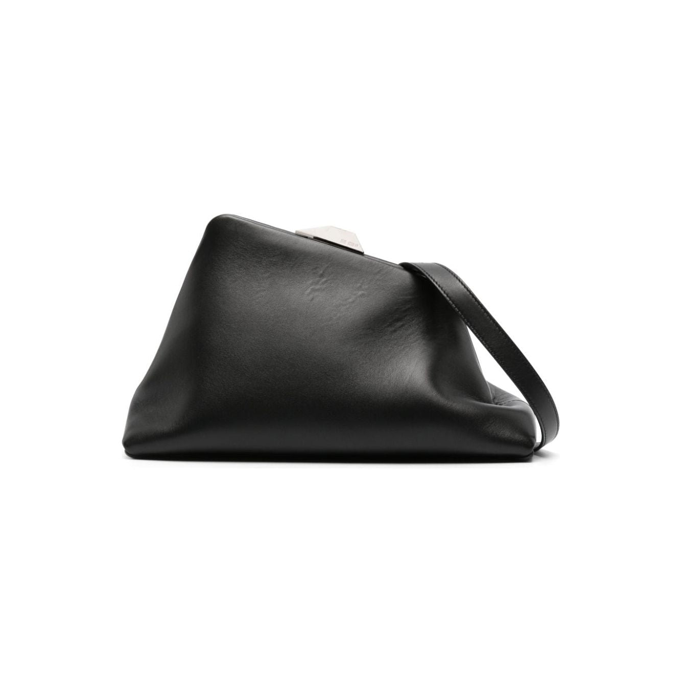 The Attico black lambskin asymmetric body Bag Shoulder The Attico