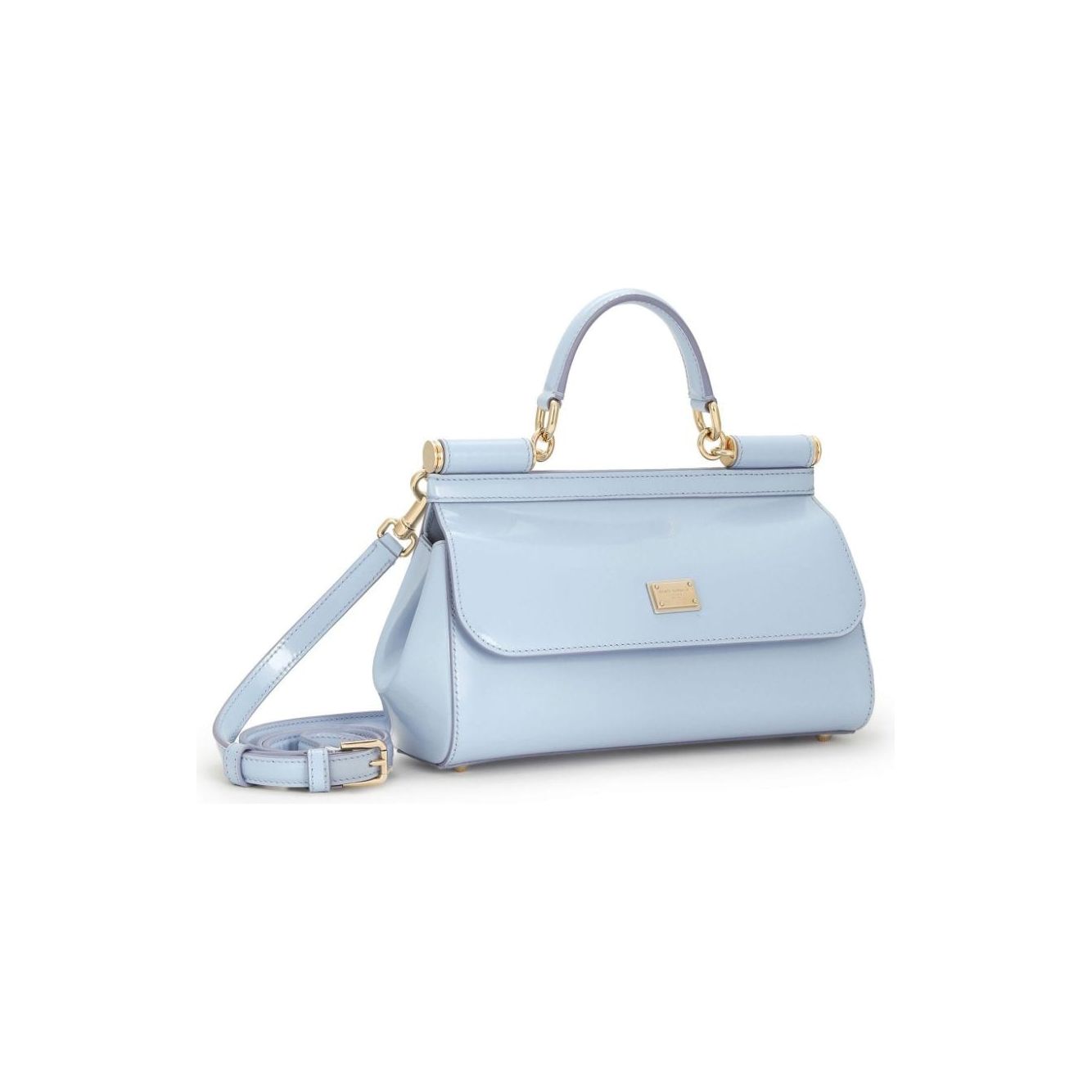 Dolce & Gabbana baby blue calf leather patent finish Bag Handbag Dolce & Gabbana