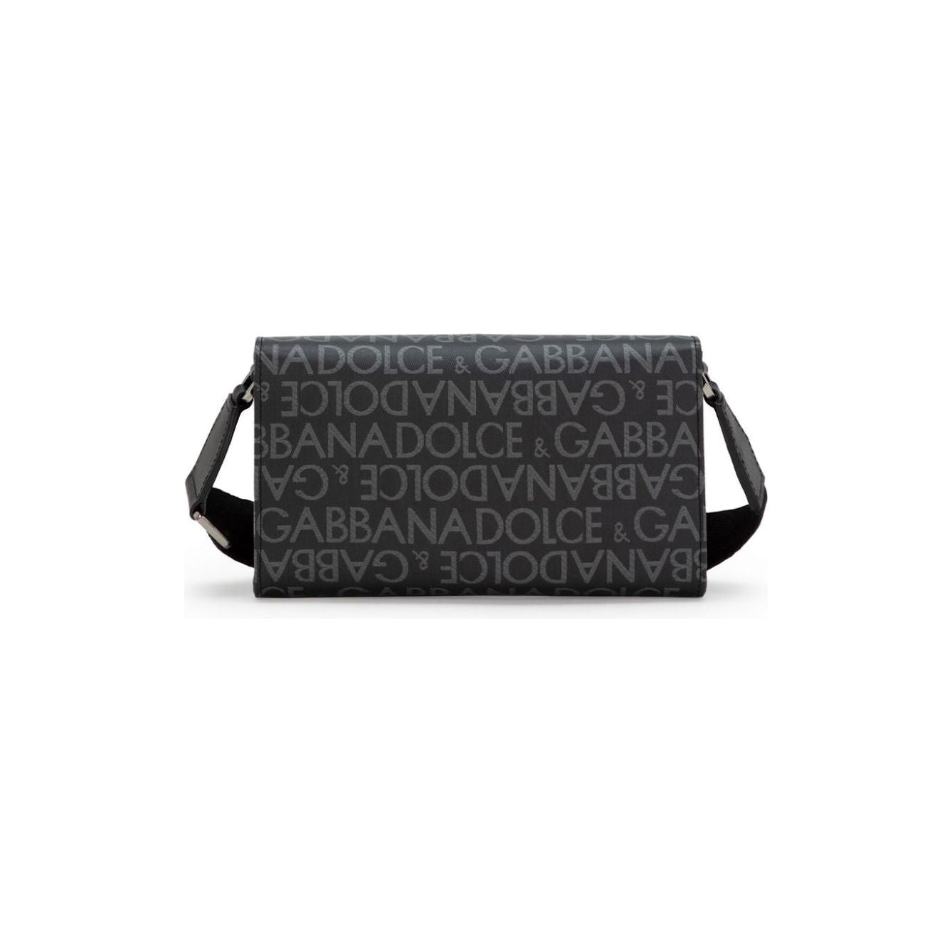 Dolce & Gabbana black/grey coated finish jacquard logo motif Bag Shoulder Dolce & Gabbana