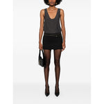 Saint Laurent Henley-neck silk tank top