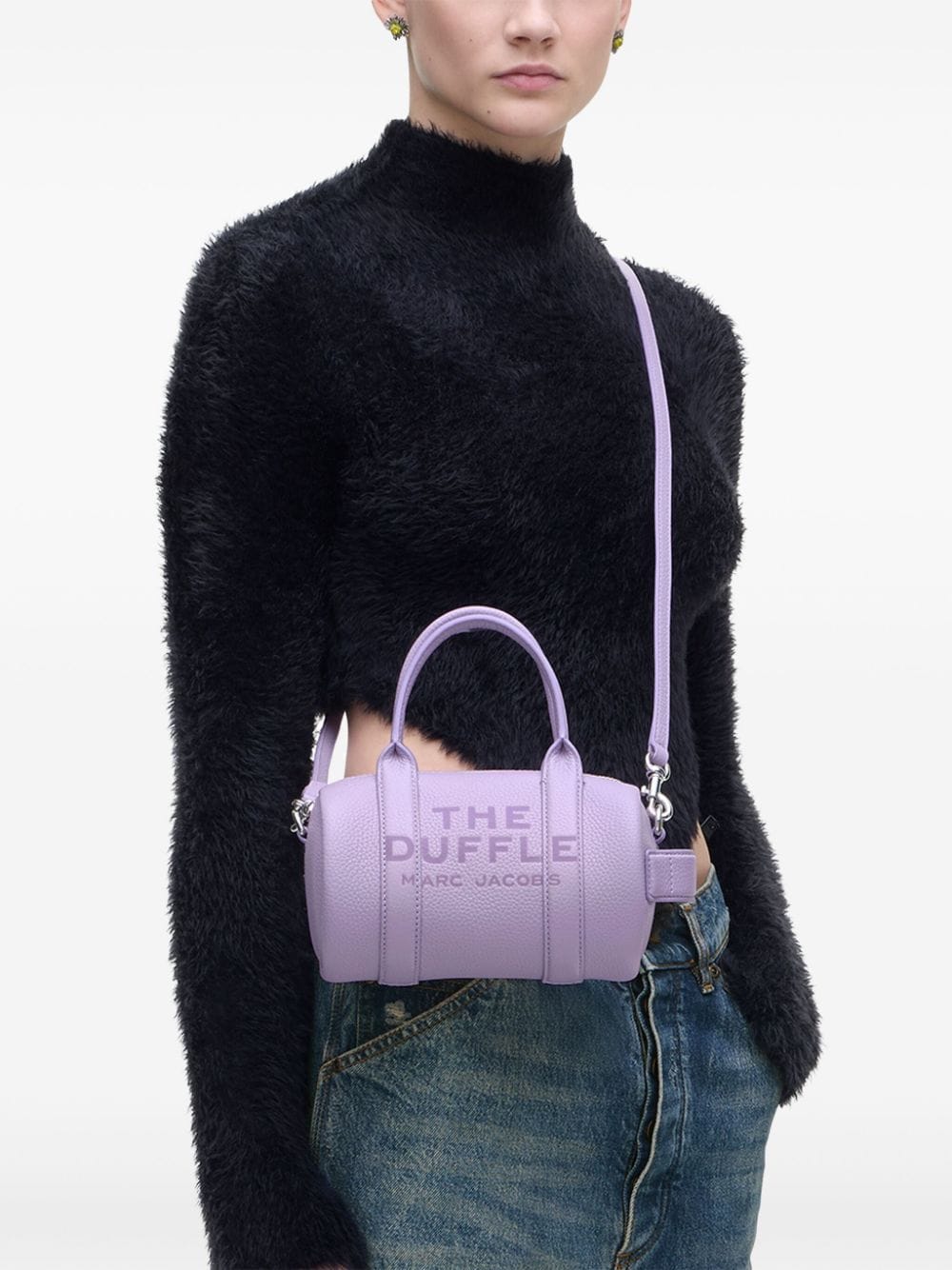 Marc Jacobs lilac purple leather grained texture Bag Handbag Marc Jacobs