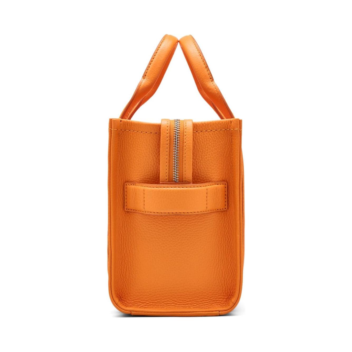 Marc Jacobs tangerine orange leather logo print Bag Shopper Marc Jacobs