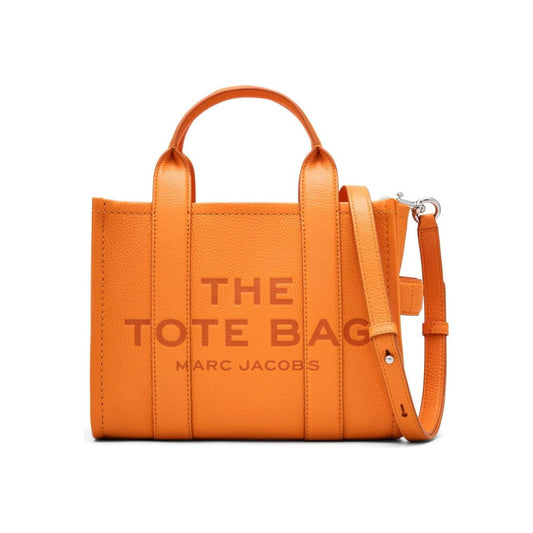 Marc Jacobs tangerine orange leather logo print Bag