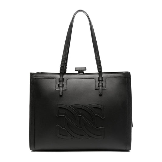 Casadei black calf leather smooth grain Bag