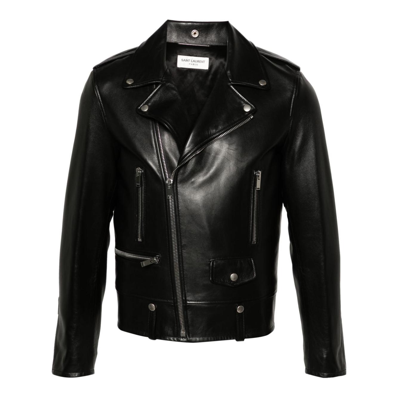 Saint Laurent  notched lapels lambskin Jackets Black Jackets Saint Laurent