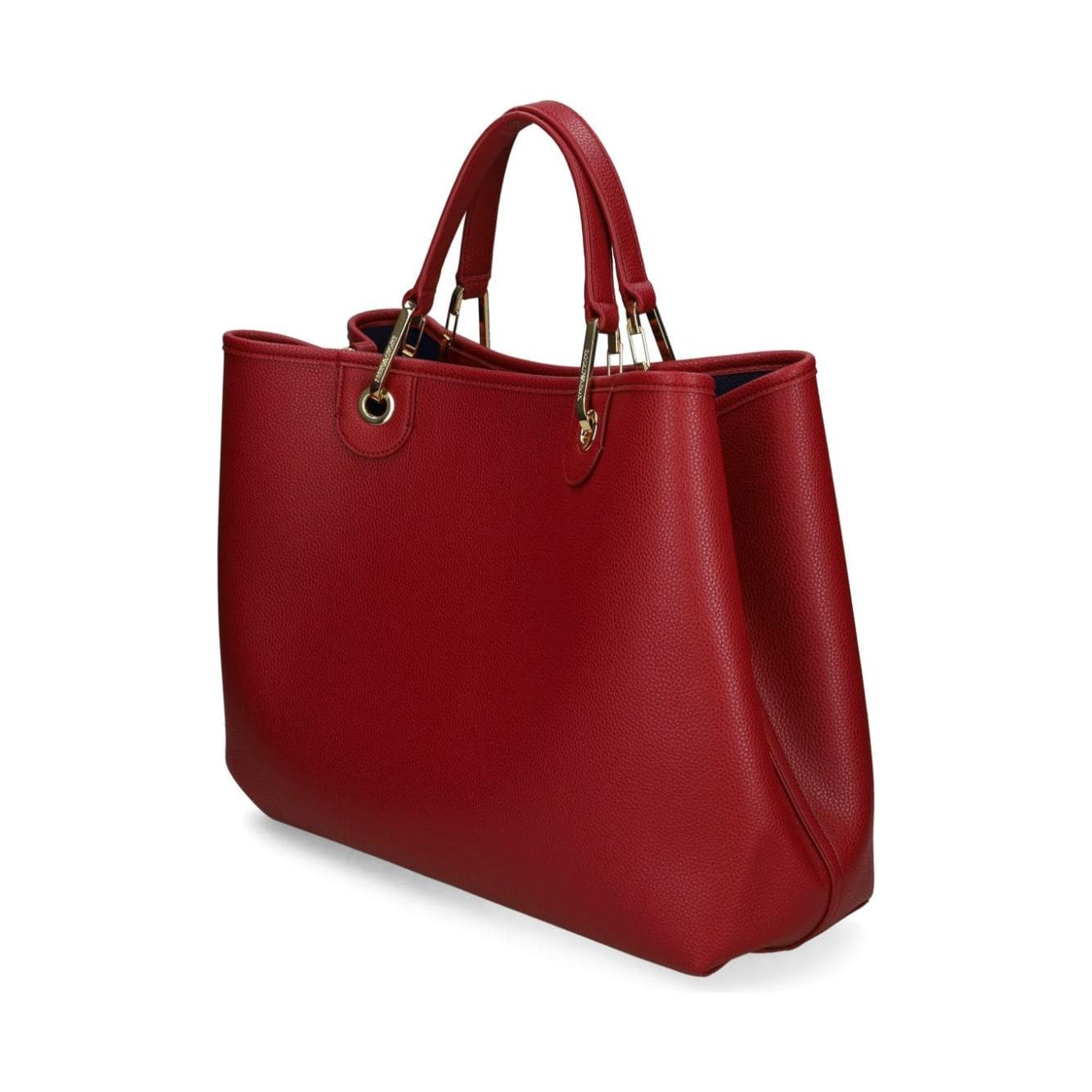 Emporio Armani calf leather grained Handbag Bordeaux