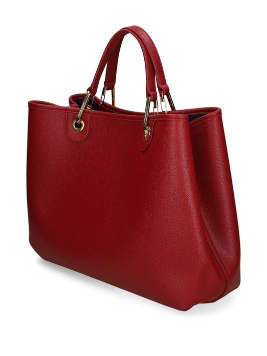 Emporio Armani calf leather grained Handbag Bordeaux