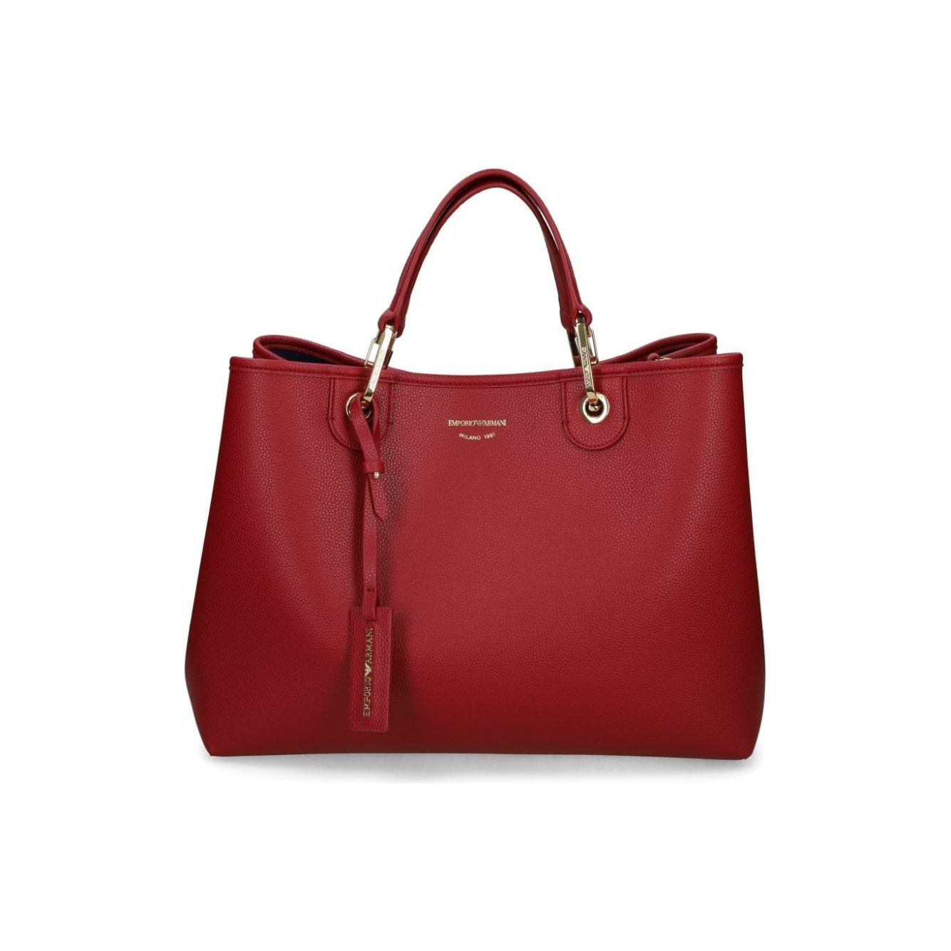 Emporio Armani calf leather grained Handbag Bordeaux