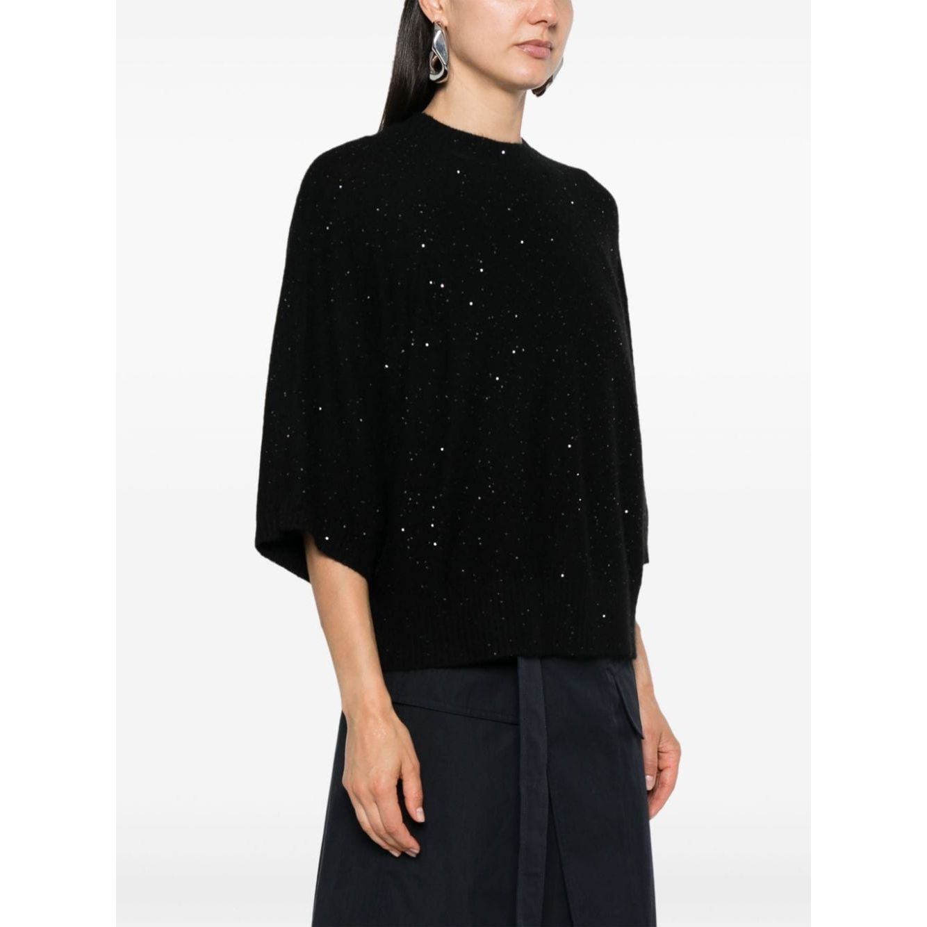 Fabiana Filippi Sweaters Black Topwear Fabiana Filippi