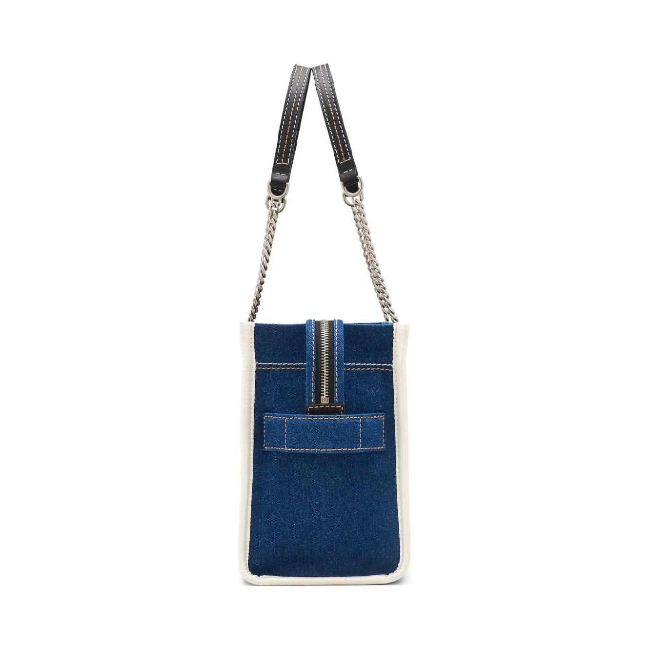 Marc Jacobs indigo blue cotton washed denim handbag Shopper Marc Jacobs