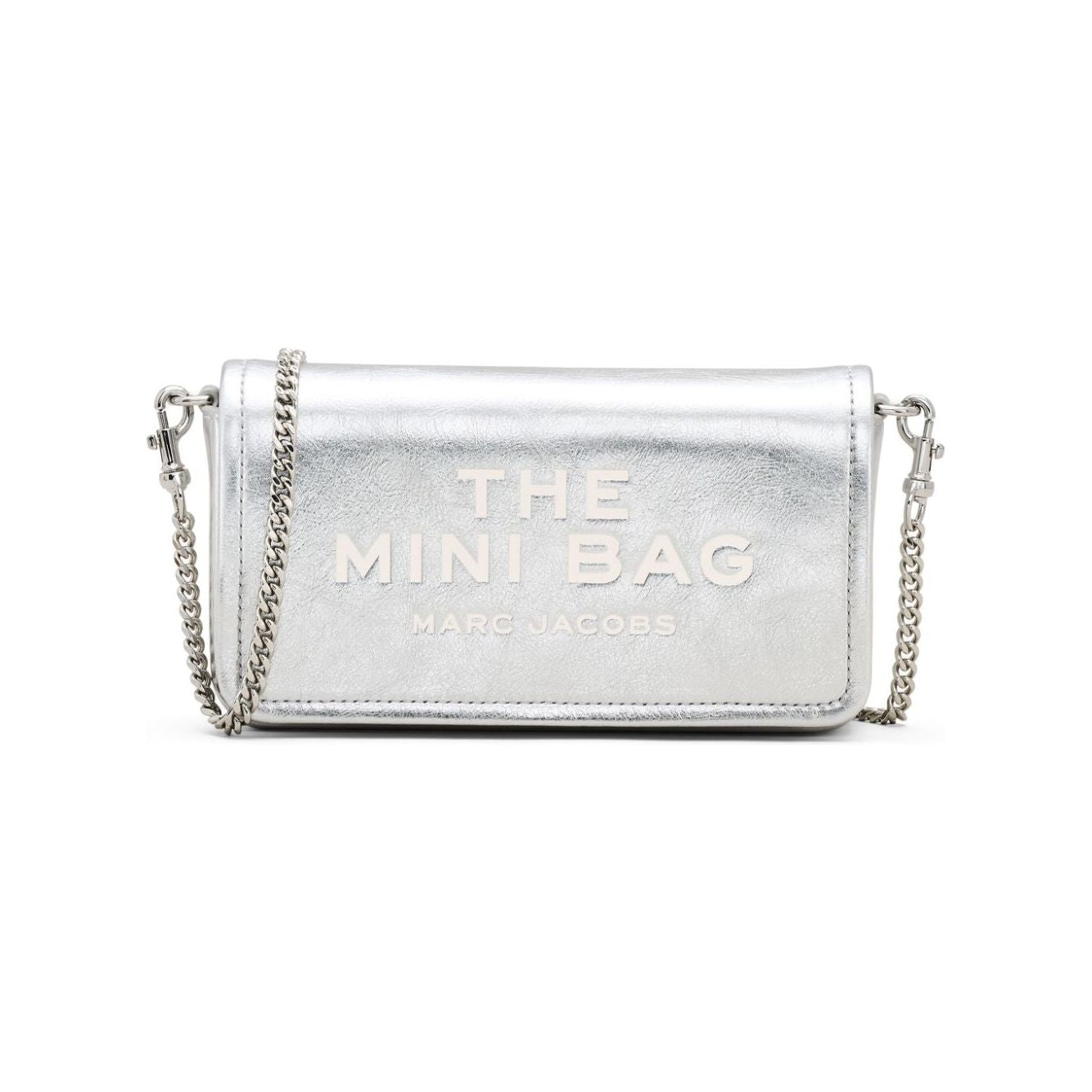 Marc Jacobs Silver leather metallic finish Bag Clutches Marc Jacobs