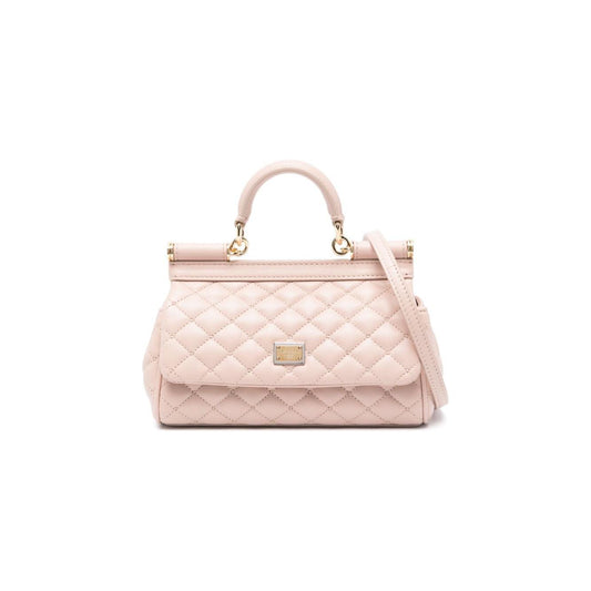 Dolce & Gabbana powder pink calf leather diamond quilting Bag Handbag Dolce & Gabbana