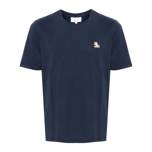 MAISON KITSUNE' T-shirts and Polos Blue Topwear Maison Kitsune'